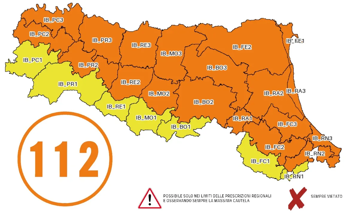 Antincendio boschivo: fase di preallarme codice arancione dal 3 al 9 agosto in Emilia-Romagna